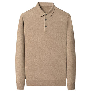 Men’s Winter Wool Lapel Long Sleeve Shirt – Thick Warm Casual Top for Cold Weather