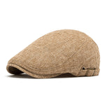 Men’s Retro Peaked Beret – Breathable Cotton & Linen Cap | Adjustable, Sunshade, Summer Sun Protection