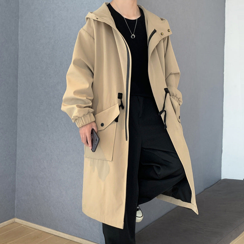 Loose Autumn and Winter Coat | Japanese & Korean Style Hong Kong Overcoat | Stylish Polyester Blend for Daily Wear