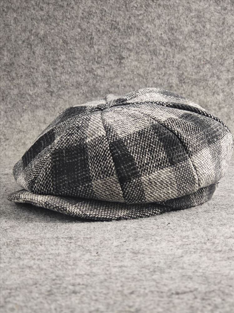 European & American Style Pattern Octagonal Cap – Winter Warm Hat | Casual, Dome Crown, Medium to Extra Large Sizes