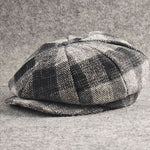 European & American Style Pattern Octagonal Cap – Winter Warm Hat | Casual, Dome Crown, Medium to Extra Large Sizes