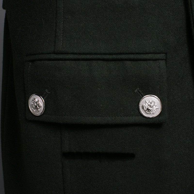 Double-row Retro Woolen Coat Man | Classic Loose Fit Double-Breasted Overcoat | Stylish Flax Blend