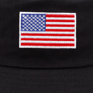 Stars & Stripes Embroidered Fisherman Bucket Hat – Sun-proof, Stylish, Acrylic Fiber, Unisex, Four Seasons Outdoor Hat