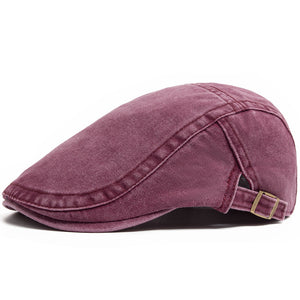 Retro Washed Denim Cowboy Beret – Fashion Casual Baseball Cap | Adjustable Cotton, Sun Protection, Summer Spring Autumn Hat
