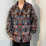 Loose Japanese-Style Retro Ethnic Long Sleeve Shirt – Autumn & Winter Cardigan for Youth Couples