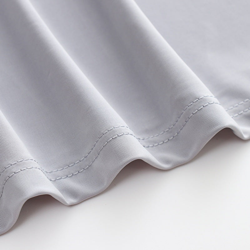 Men’s Ultra-Thin Long Sleeve Pajamas – Cropped Trousers Set for Spring and Summer, Lightweight and Comfortable