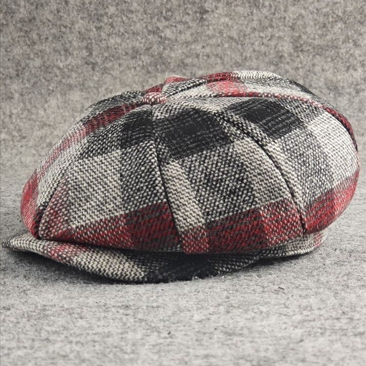European & American Style Pattern Octagonal Cap – Winter Warm Hat | Casual, Dome Crown, Medium to Extra Large Sizes