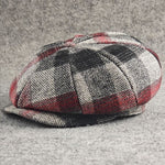 European & American Style Pattern Octagonal Cap – Winter Warm Hat | Casual, Dome Crown, Medium to Extra Large Sizes