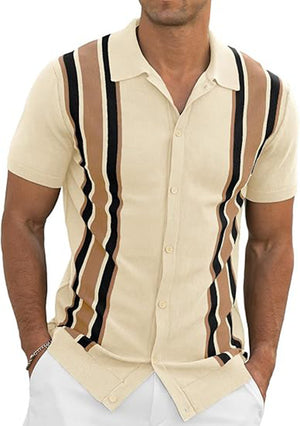 Men’s High-Grade Short-Sleeve Shirt – Summer Casual Cardigan Style Lightweight Top